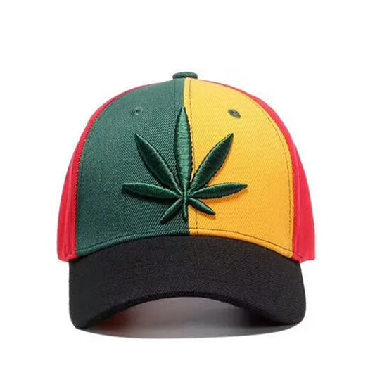 2021 New Fashion Embroidery Maple Leaf Hat Weed Casquatte Cap Men'S and Women'S Cotton Hip Hop Adjustable Baseball Cap