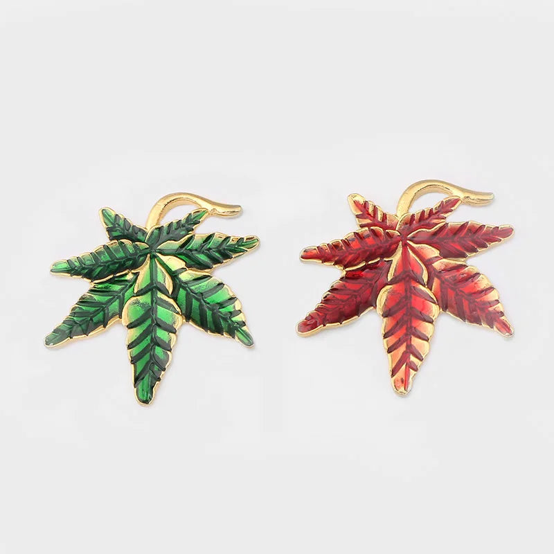 10pcs Multi-colors Maple Leaf Pendants  Charm Hemp Weed Leaf For DIY Necklace Earing Jewelry Making Crafts