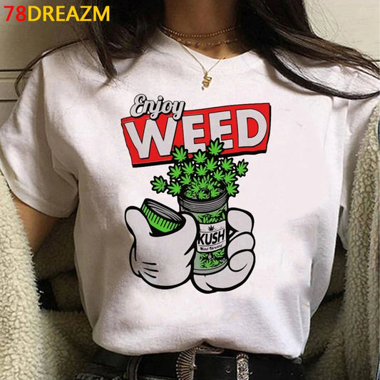 Bong Weed tshirt t-shirt women couple clothes  print tshirt ulzzang vintage